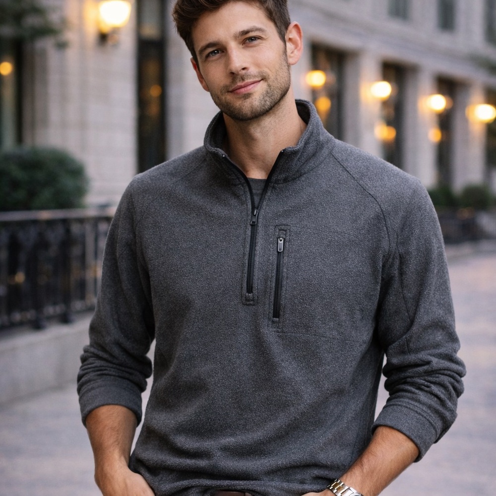 L.L. Bean Gray Traditional Fit Pullover